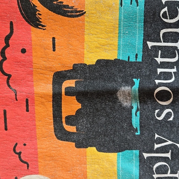 Simply Southern Gray Short Sleeve Tee with Crew Neck - Picture 5 of 5